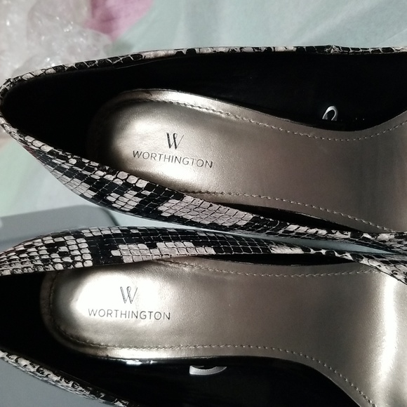 Worthington natural python print stiletto heels size 10 - Picture 5 of 5